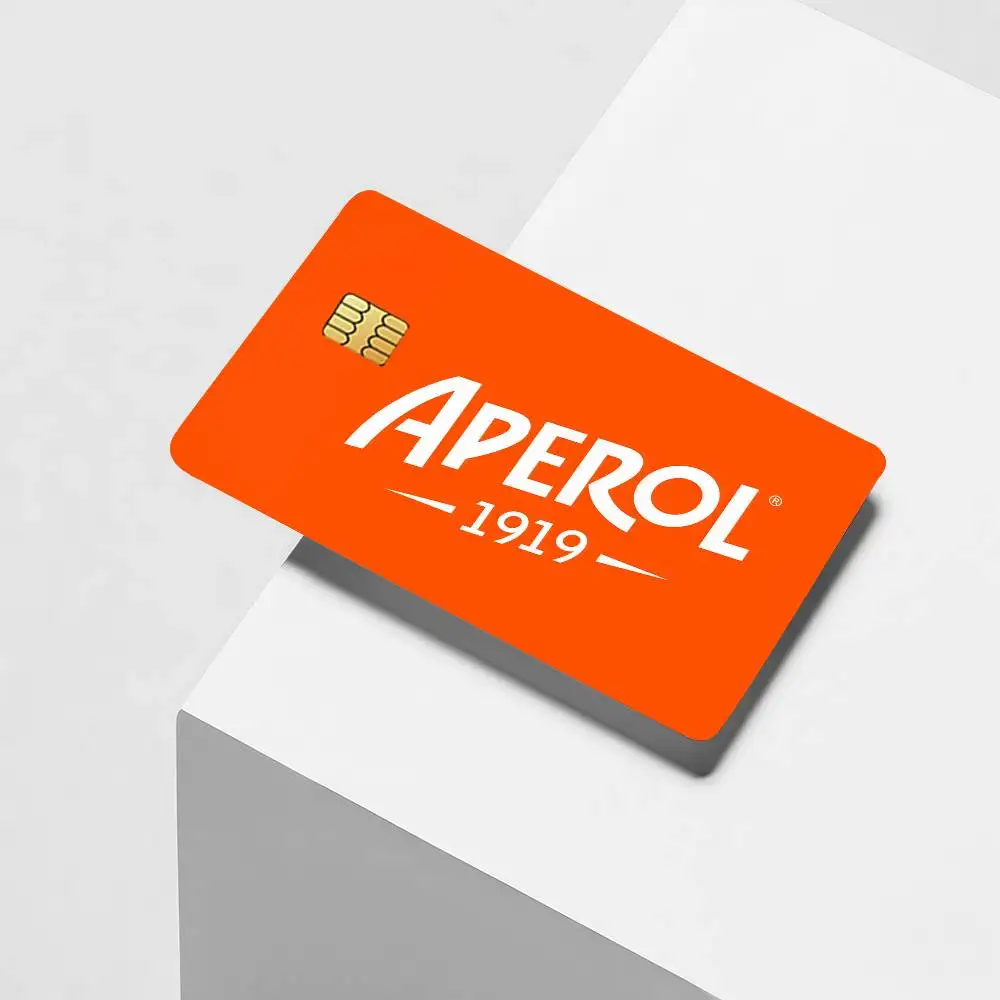 Fashion print A-Aperol S-Spritz Credit Card Decorative Card Stickers Suitable For Bank Cards Metro Transit Anti-scratch Gift 4PC