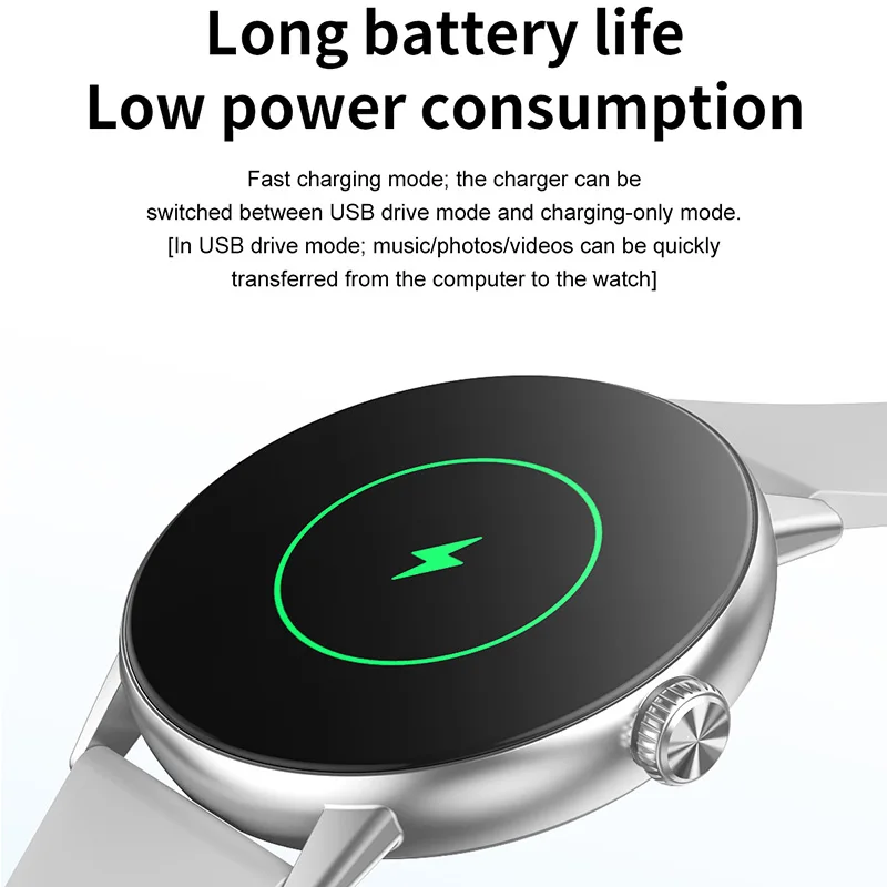 ساعة ذكية جديدة بذاكرة كبيرة 4 جيجابايت للنساء تنزيل تطبيق جوجل خريطة TWS سماعات AI صوتية لتخزين الفيديو ساعة ذكية #6