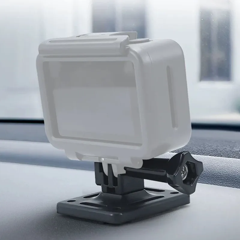 قاعدة وحدة التحكم المركزية للسيارة، حامل برغي مرن لاصق مناسب لـ GoPro Hero لملحقات كاميرا DJI OSMO Action