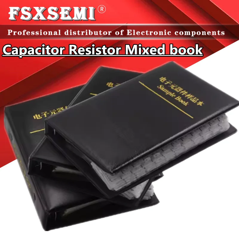 

Capacitor Resistor Mixed book 0201 0402 0603 0805 1206 1% FR-07 SMD SMT Chip Assortment Kit 170 Values 0R-10M Sample Book