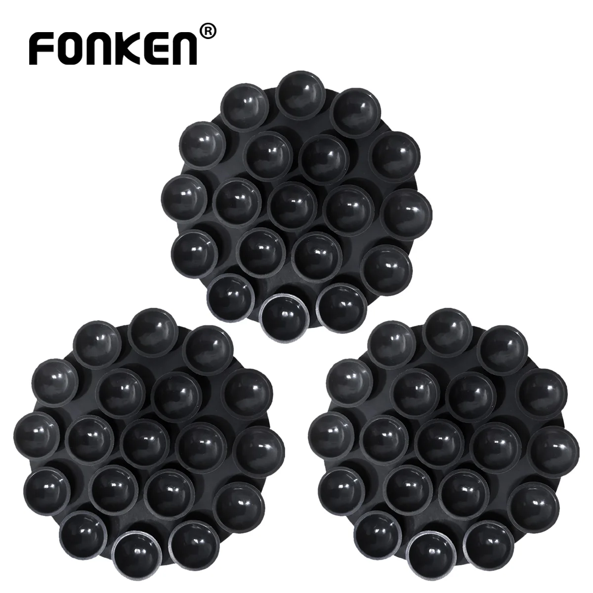 FONKEN Suction Cup Wall Stand Mat Multifunctional Silicone Suction Phone Holder Round Anti-Slip Single-Sided Leather Case Mount