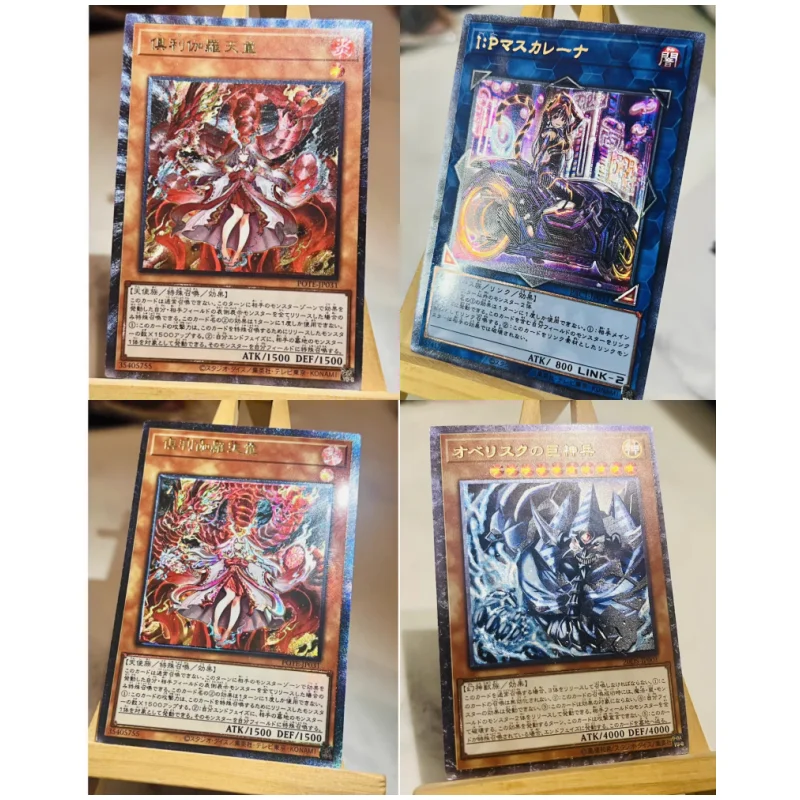 

Yugioh Cards Kurikara Divincarnate Egyptian God IP Masquerena Anime Game Characters Collection DIY Coarse Flash Laser Cards Toy