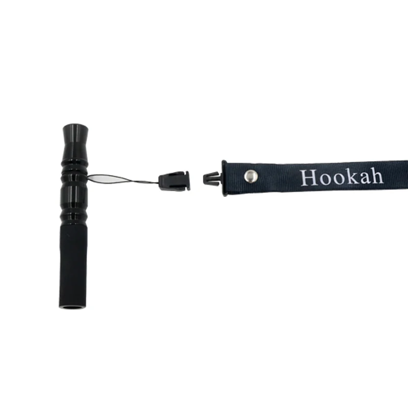 

SY High Quality Hookah Mouthpiece with Hang Rope Strap Shisha Mouth Tips Silicone Aluminum Chicha Narguile Water Pipe Mouthpiece