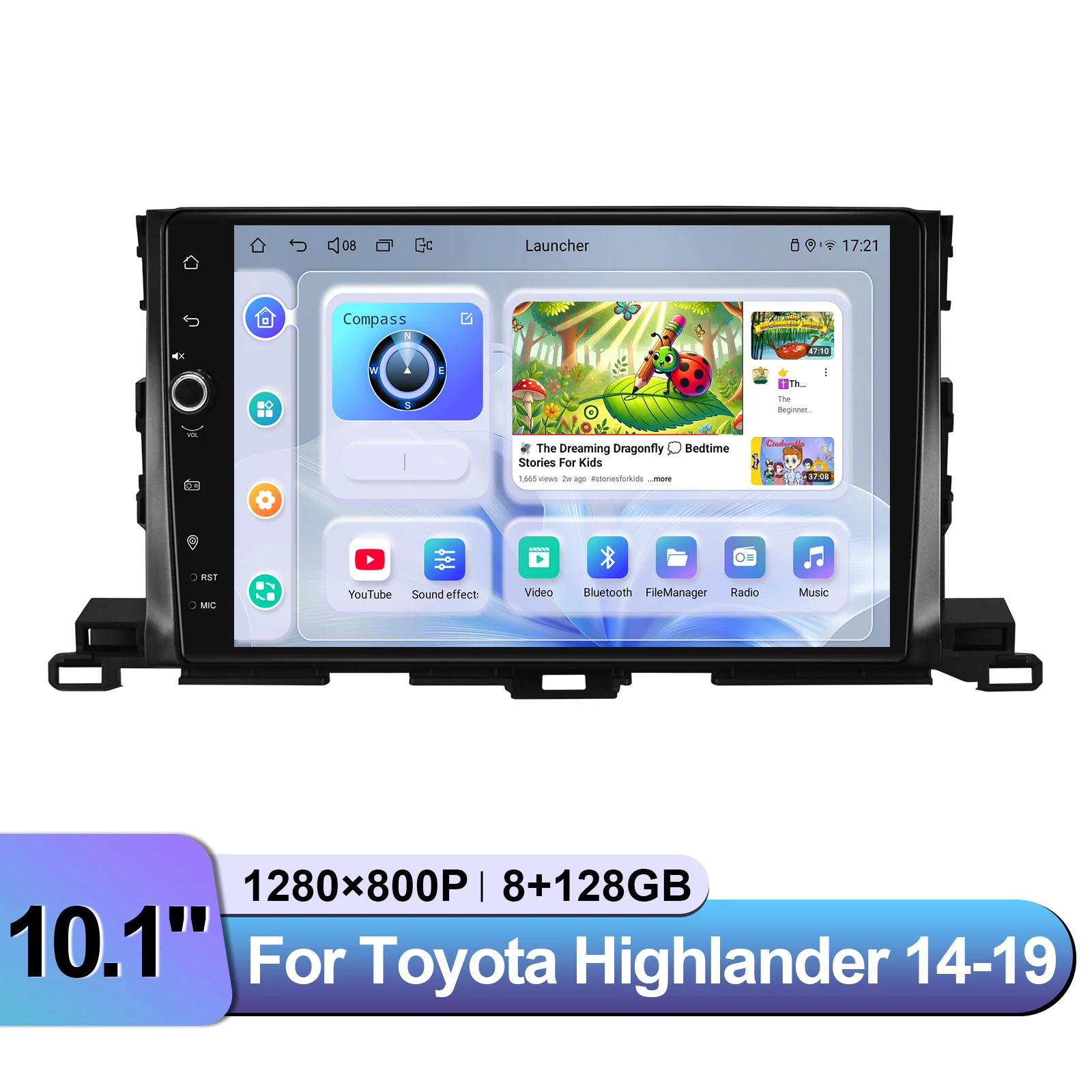 

JOYING 10,1 "Новейшая автомобильная Система Android 12 с радио и GPS-навигацией, стерео головное устройство для Toyota Highlander 2014-2018, Plug and Play.