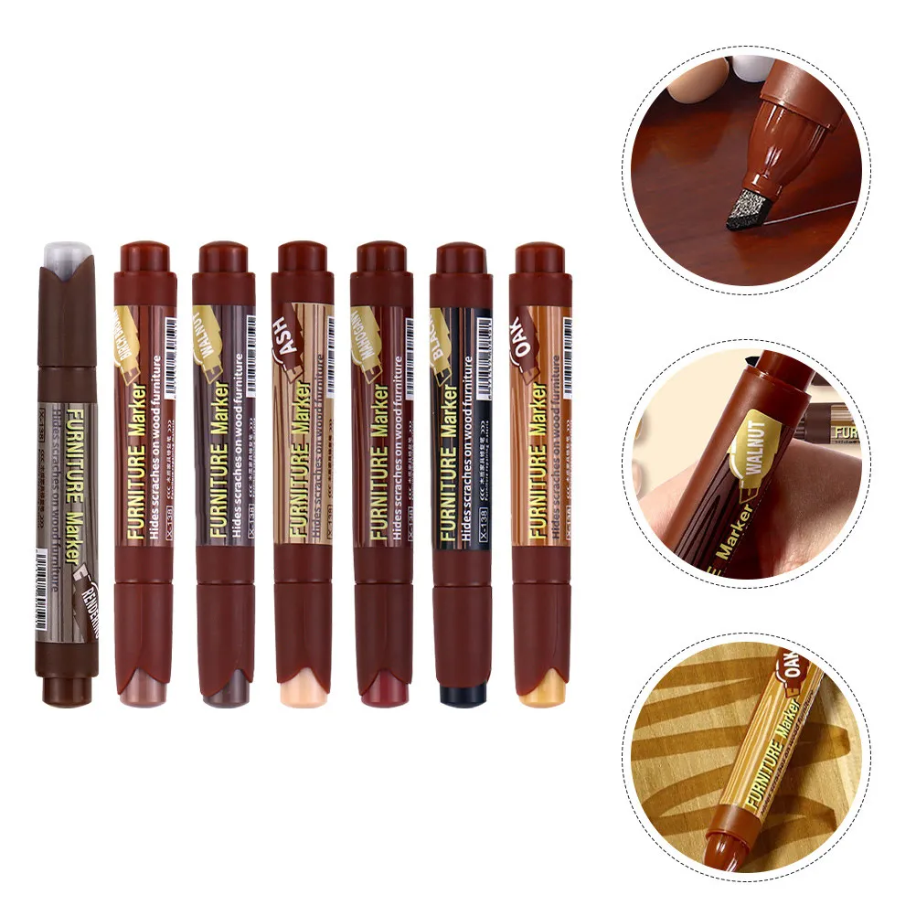 7 Pcs Furniture Marker Kit Restoration Pen Repair Wood Markers Repairing Supplies Paint