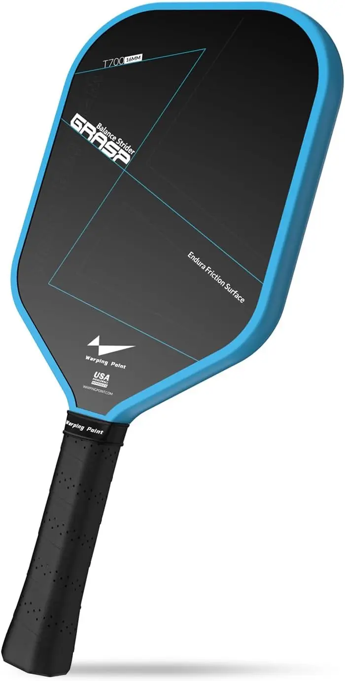 T700 Carbon Fiber Thermoformed Pickleball Paddle, USAPA Approved, Edgeless Elongated Design, Endura Friction Surface, 13mm/1