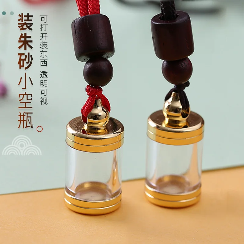 Clear Glass Vial Necklace Openable Screw Cap For Ash Sand Steel Chain Wishing Bottle Pendant Perfume Jars Necklace Lucky Charm