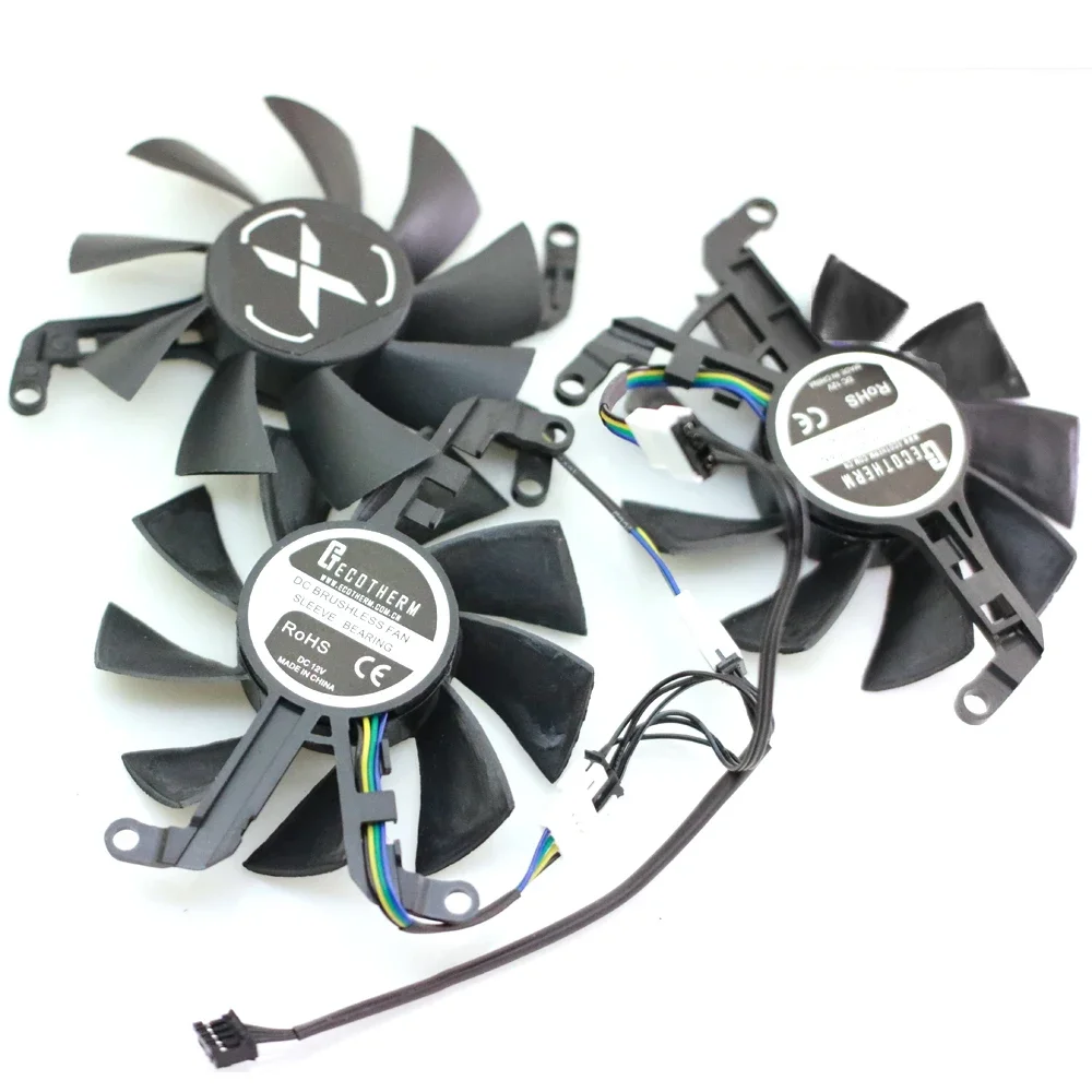 3pcs/lot FY08015M12LPA DC12V 75mm 4Pin For XFX RX6600XT 6650XT 8GB Speedster BLACK ME RC Speedster Graphics Card Cooling Fan