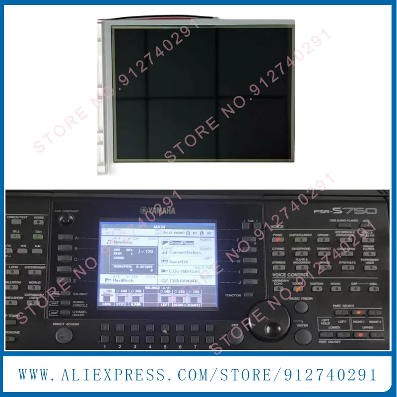 LCD Display Screen For Yamaha PSR S750 S710 Original 5.7 Inch LCD For Yamaha PSR S750 / PSR S710 Matrix Screen Replacement
