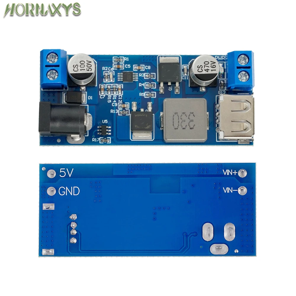 DC-DC 24V 12V to 5V 5A Step Down Buck Converter Power Supply Module USB Regulator Adjustable Replaces LM2596 Charging Module