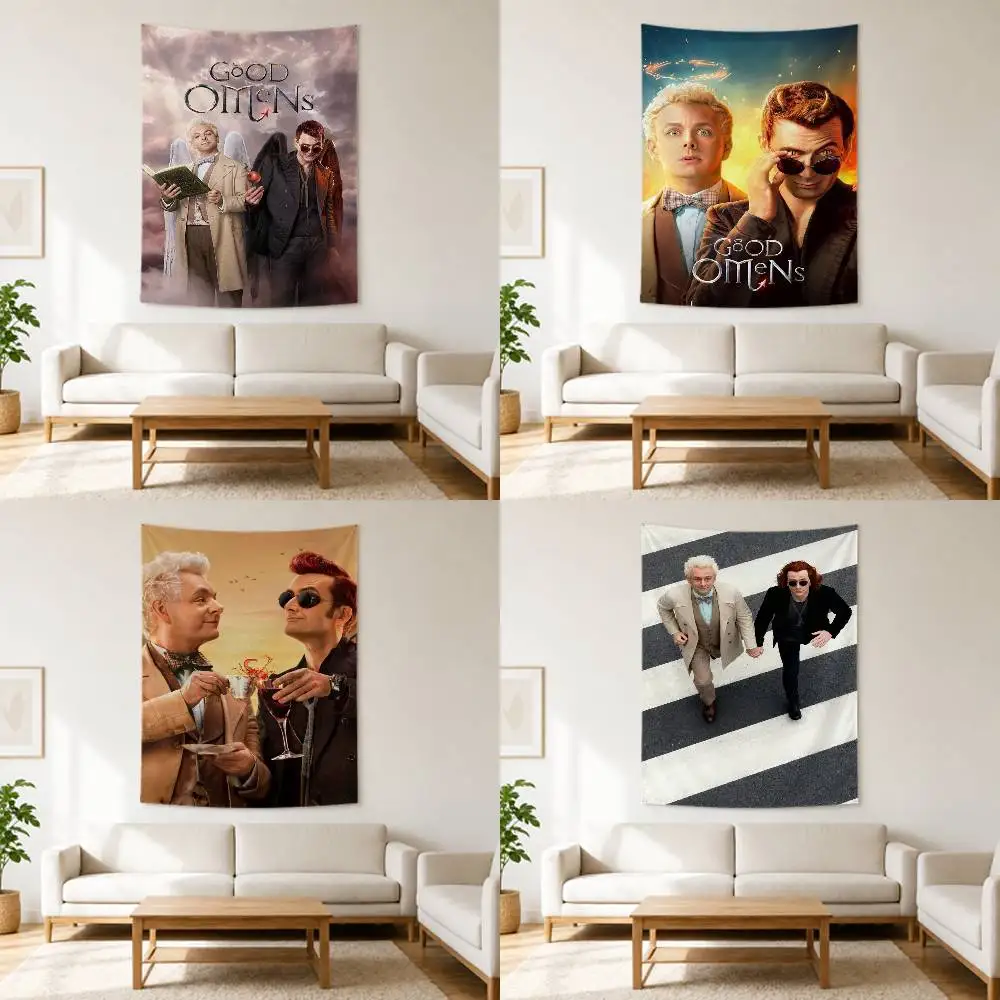 COOL good O-omens Flag Digital Printing Banner for Garage Wall Out Door Decoration Tapestry