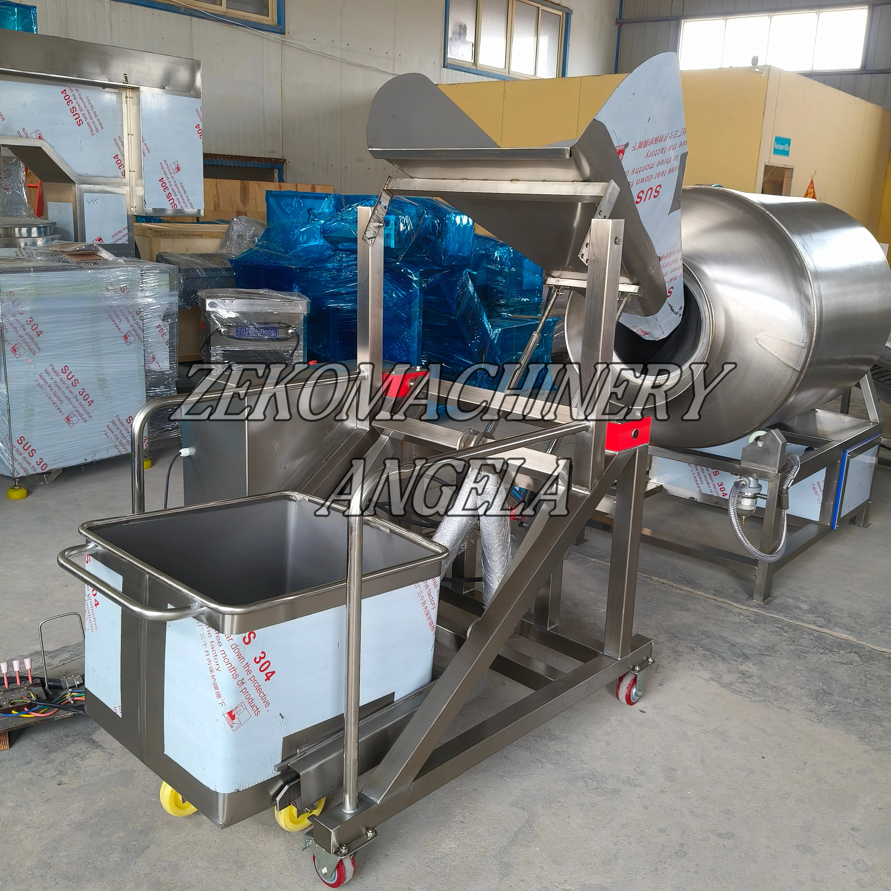 Commercial Large Flavor Machine for Beef Mutton Fish Pickling Hydraulic Vacuum Meat Tumbler Marinade Machine-Food Processing