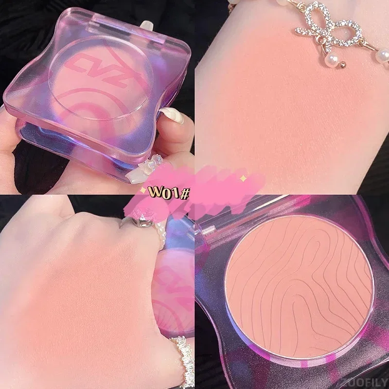 Heallor Monochrome Blush Pallete Pink Electric Ripple Design Face Mineral Pigment Cheek Blusher Powder Make Up Contour Shadow Bl