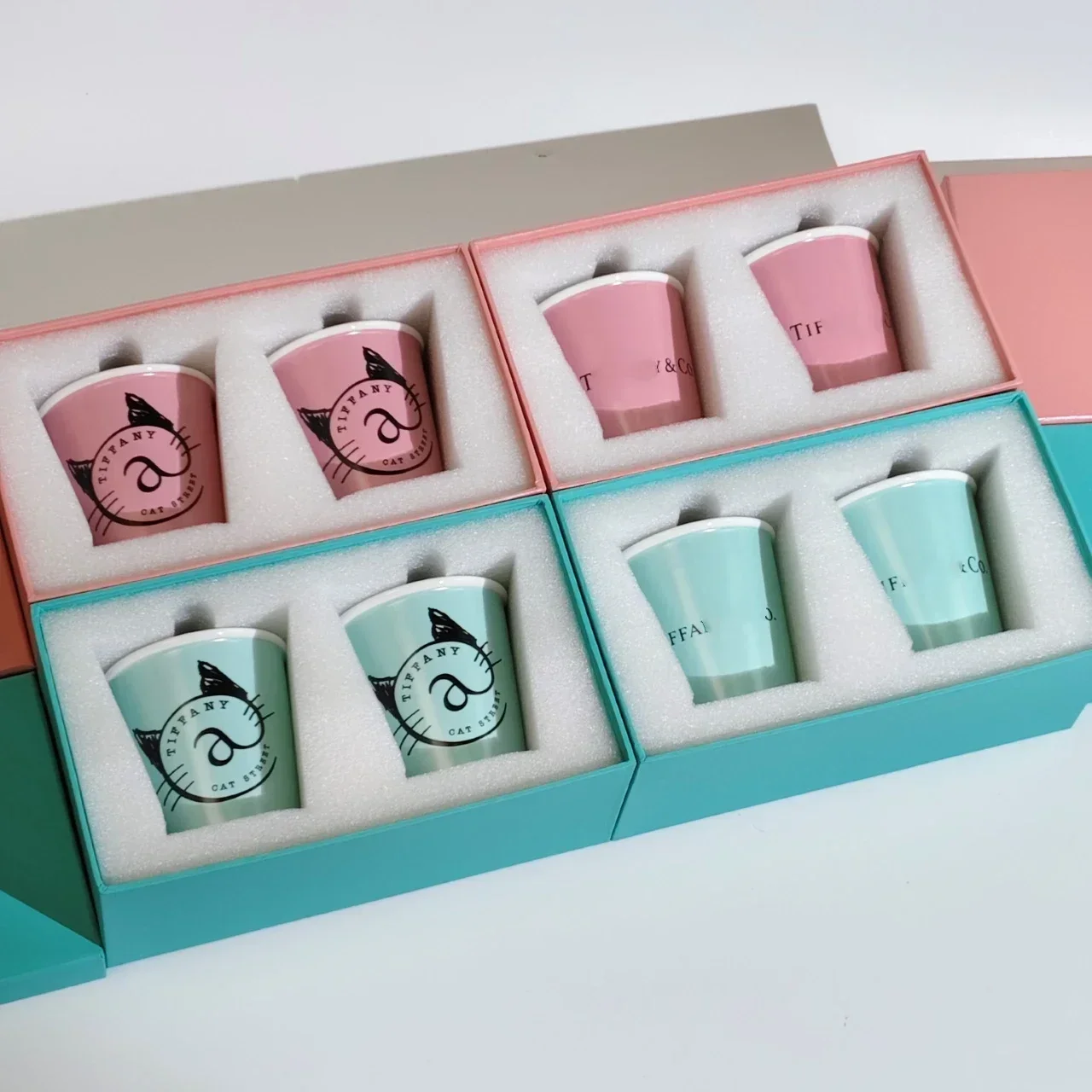 

Birthday Gift Ceramic Cup with Box and Bag Luxury Wedding Ceramic Coffee Tea Milk Water Cup Suitable for Family and Friends Logo