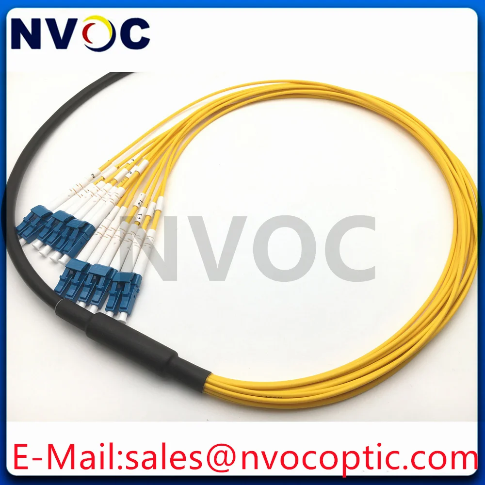 12Core Single Mode ODC-MPO Male/Female Socket Square 1M To LC/SC/FC/ST Fiber Optic Outdoor Jumper Connector For Patch Panel Box