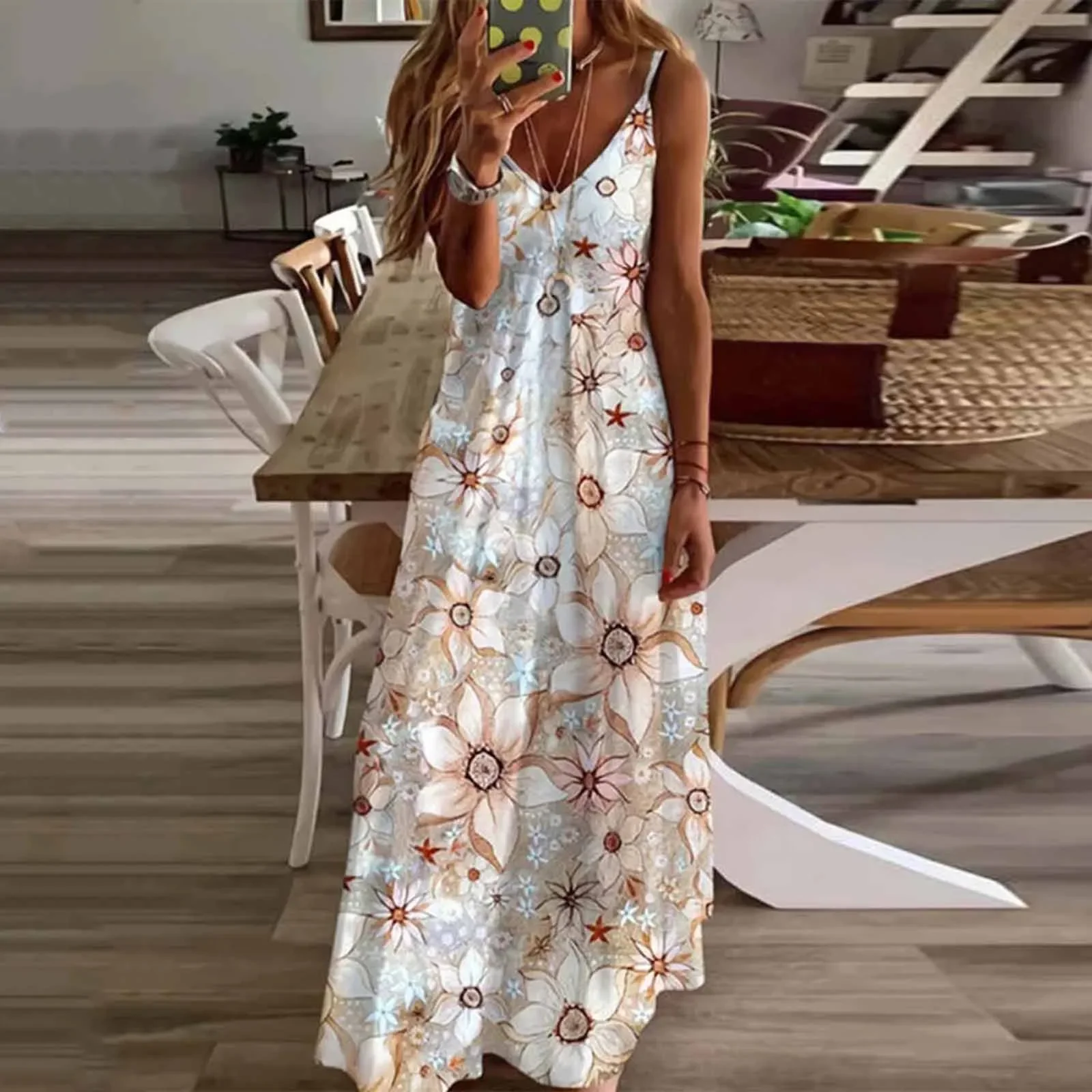 Eleganckie sukienki dla kobiet 2023 Print Halter Backless Maxi Dress Women Sexy Sleeveless Beach Dress vestidos mujer Платье Женское