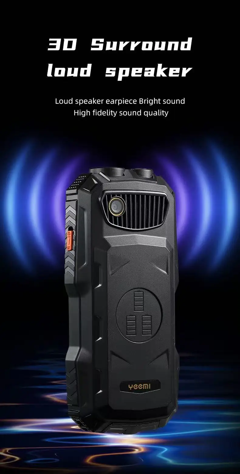 YEEMI Q7 Senior Mobile Phone Large Keys Big Font FM Radio Powerful Flashlight 2400mAh Loud Speaker Cellphone For Elderly