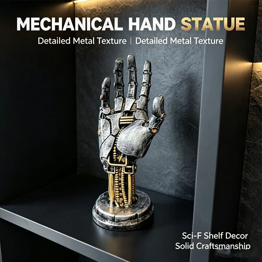 Futuristic Sci-fi Style Robotic Arm Decoration Gamepad Holder Boy Desk Cool Sense of Technology Ornament Key Jewelry Organizer