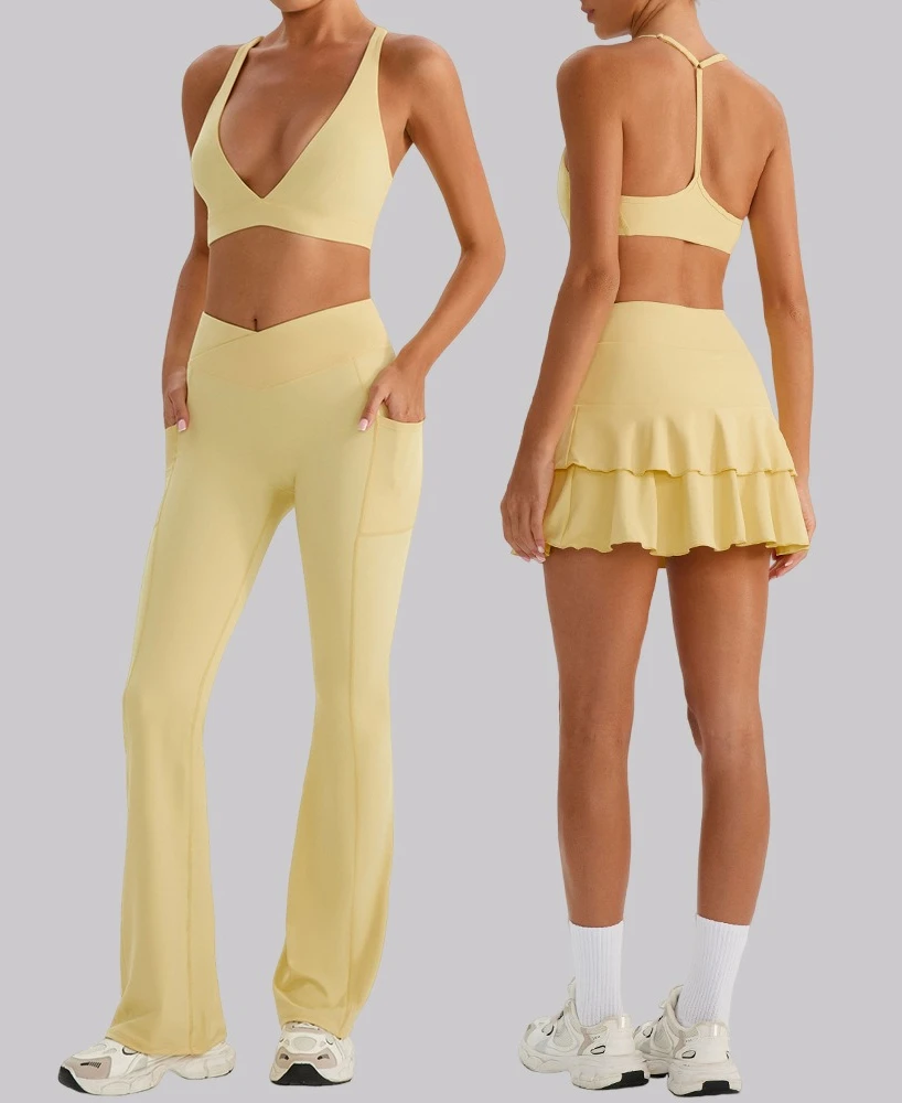 

Женский комплект для йоги Cloud с открытой спиной и облегающей одеждой для йоги для занятий спортом на открытом воздухе, бегом, отдыха и фитнесом