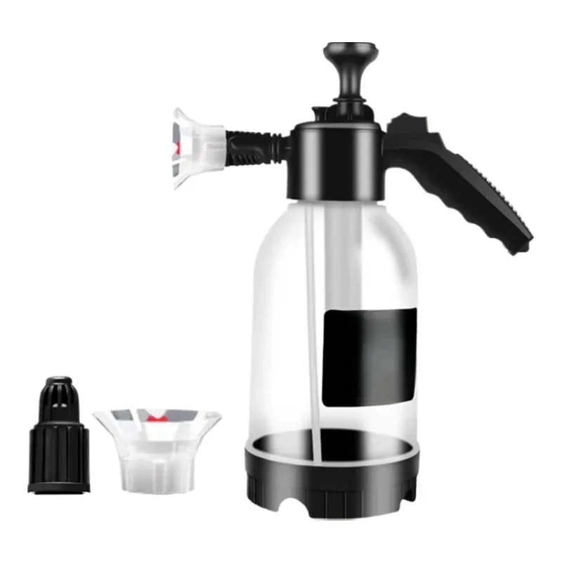 2L Transparent Foam Sprayer Car Wash Hand-Held Watering Can Air Pressure Sprayer Plastic Disinfection Water Bottle Car Cleaning