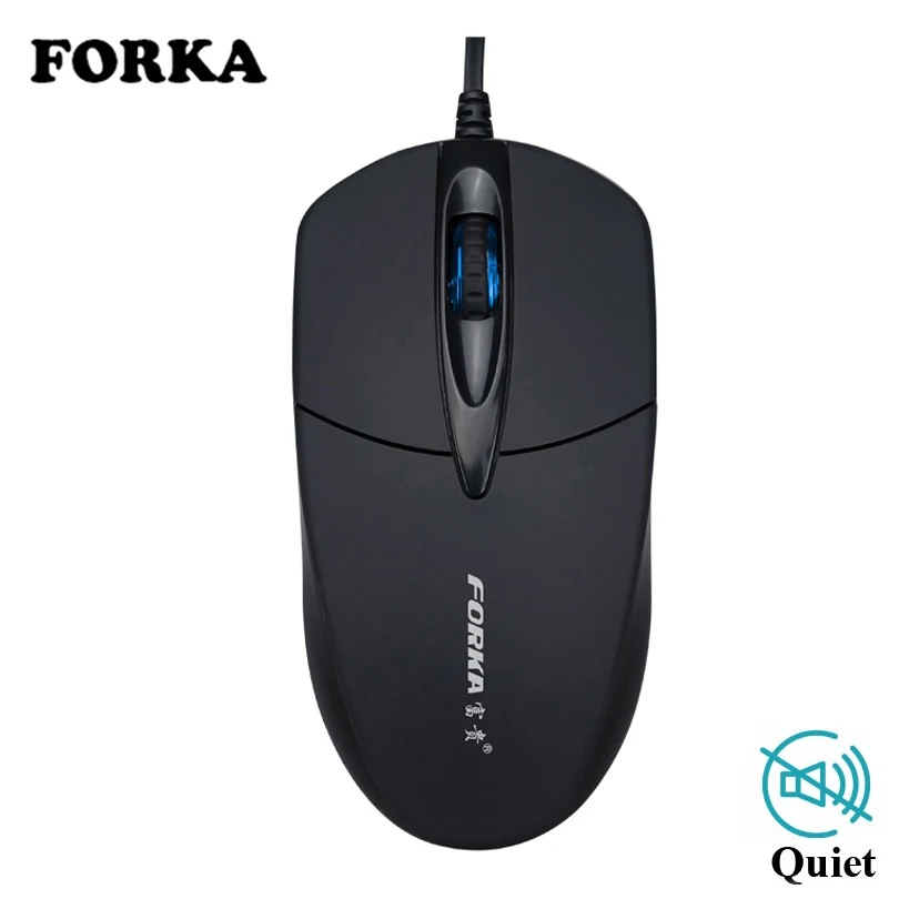 

FORKA USB Wired Computer Mouse Silent Click LED Optical Mouse Gamer PC Laptop Notebook Computer Mouse Mice for Office Home Use