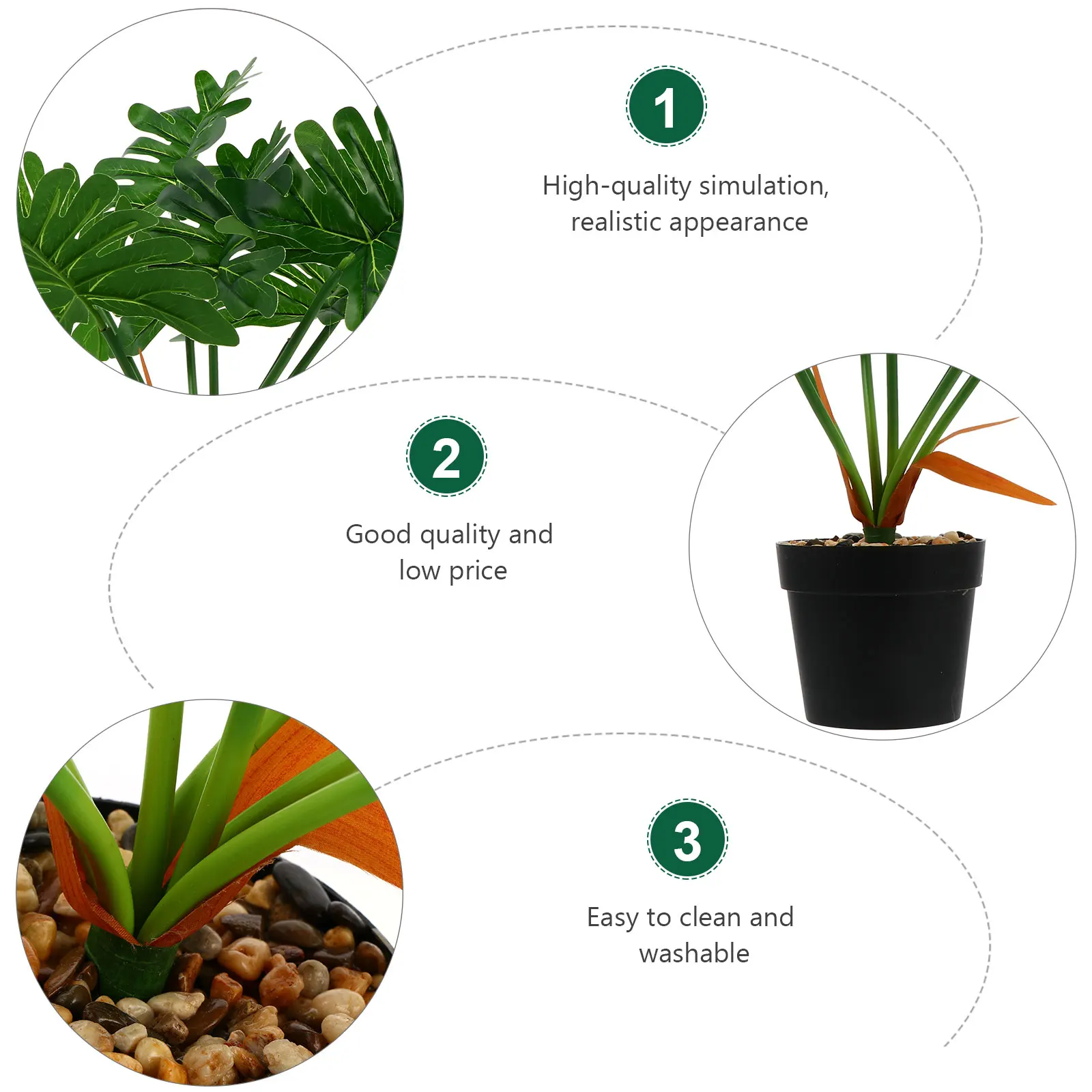 

Decorations Simulated Leaf Bonsai Faux Plants Indoor Fake Large Plastic Simulation Mini