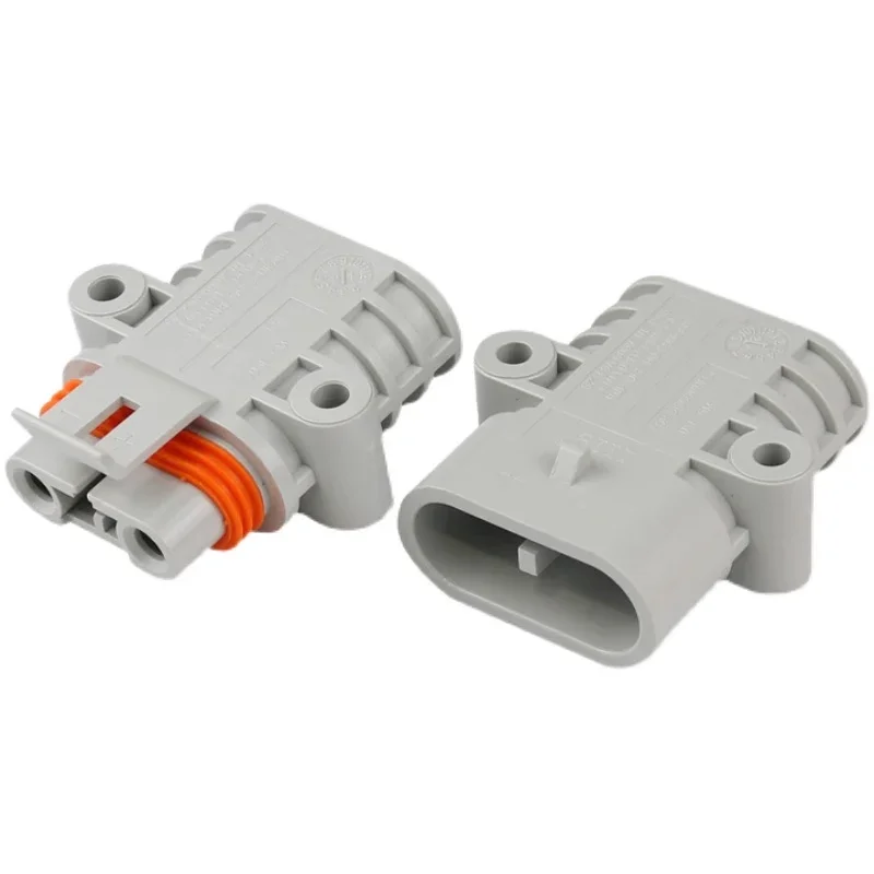 5/20/100Sets 50a Parking Air Conditioner Waterproof Connector 2p High Power Power Plug Electric Vehicle Forklift Charging Plug