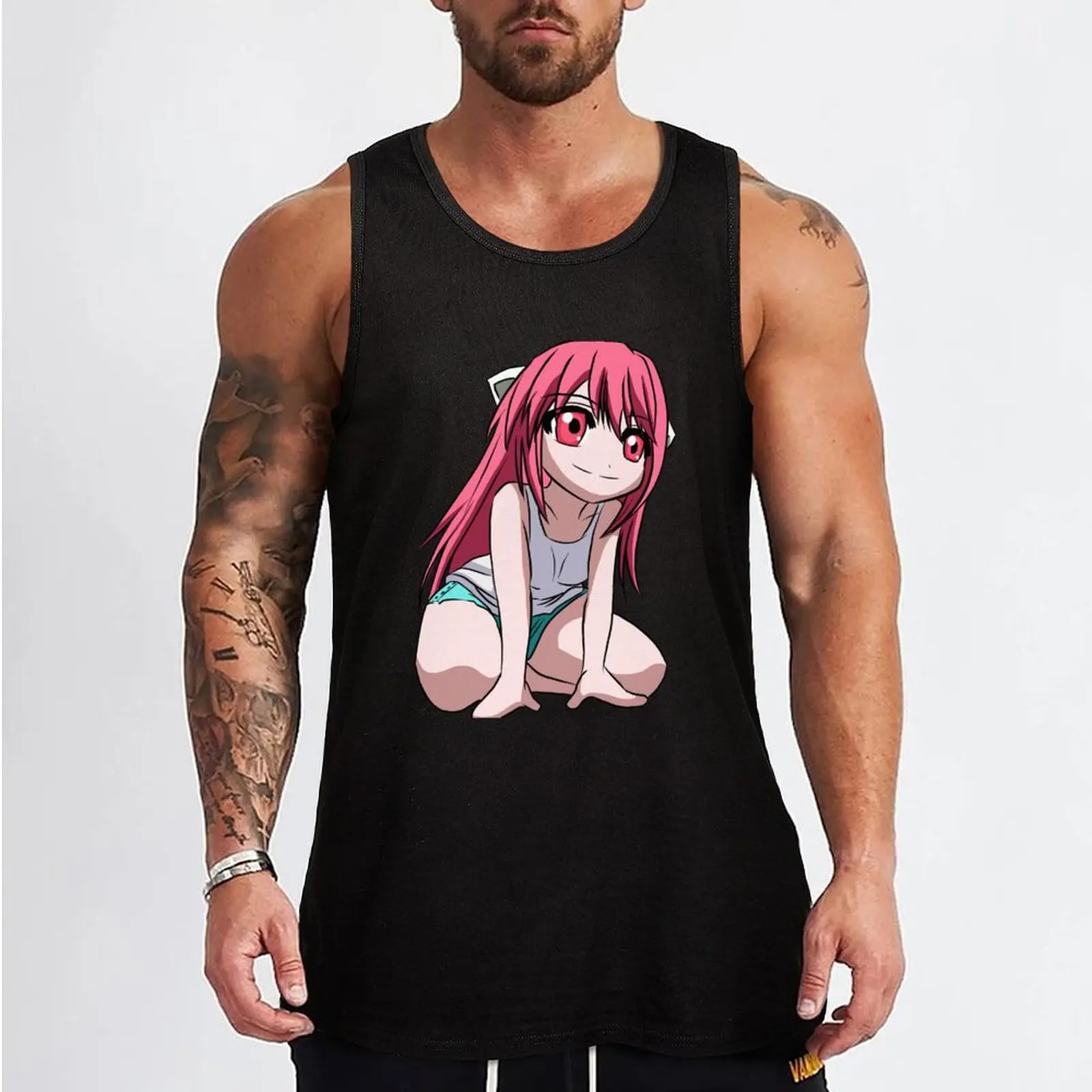 Elfen Lied - Nyu Tank Top mens gym clothes T-shirt Men's gym singlet for men men clothes