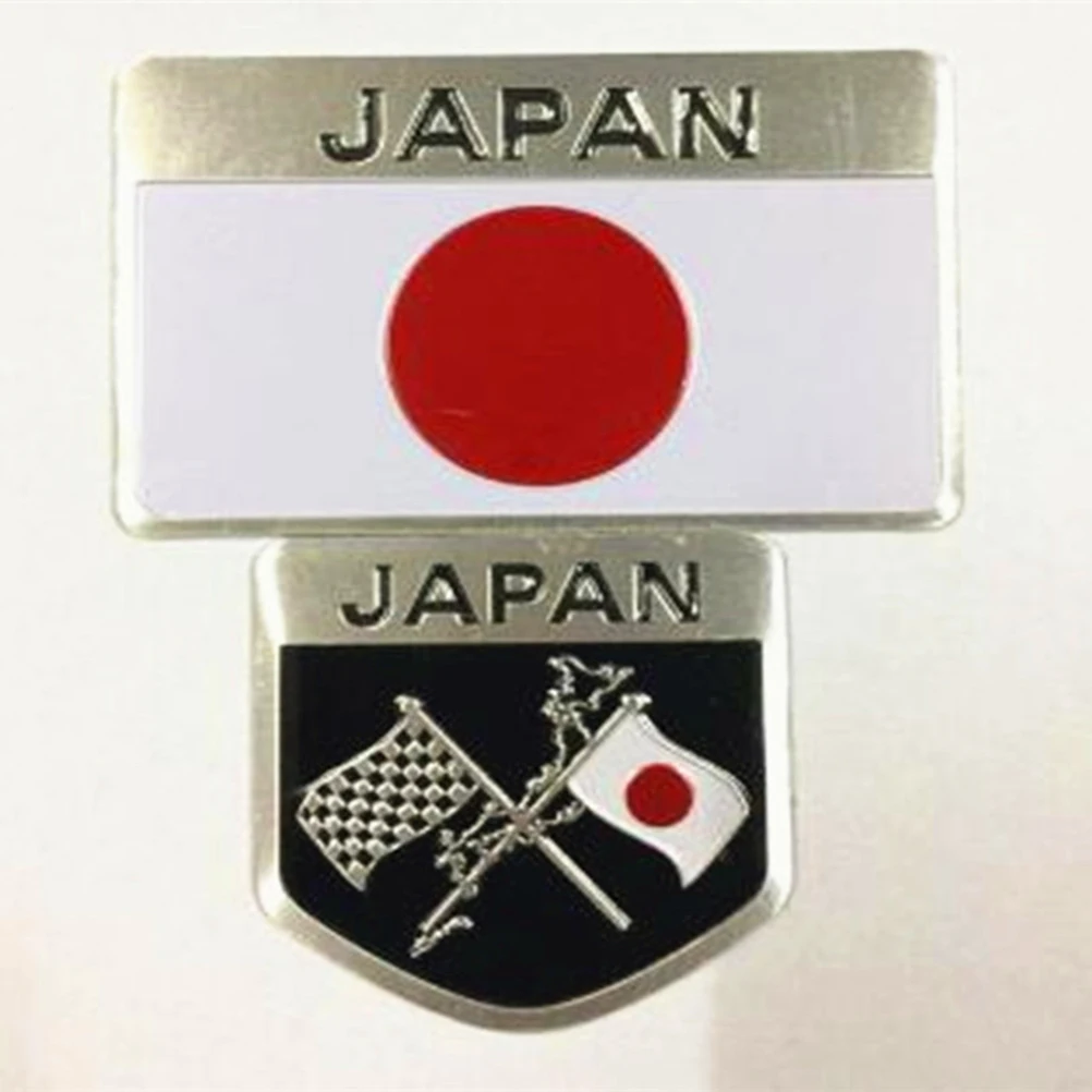 

Aluminium Alloy Japanese National Flag Logo Stickers Badge Sticker Decal Auto Rear Truck Car Styling Stickers Decals