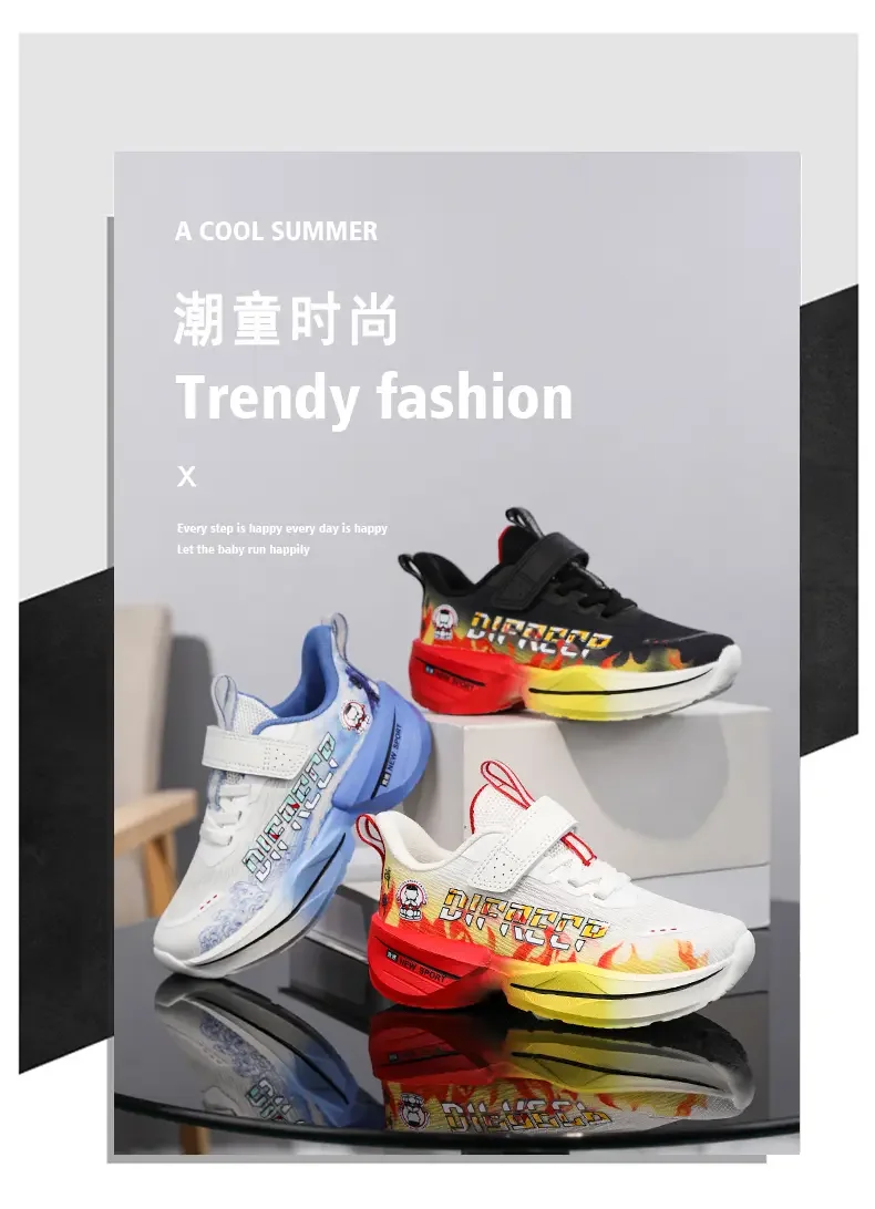 Zapatos para niños, zapatillas de deporte para niños, zapatillas de deporte de malla transpirable, zapatos para niños, zapatos casuales de moda para correr para niños, zapatillas de deporte para niños