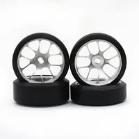2.5/5.5 Degrees Hard Plastic Drift Tires Metal Wheel Rim for Wltoys 284131 K969 K989 Kyosho Mini-Z 1/28 RC Car Upgrade Parts