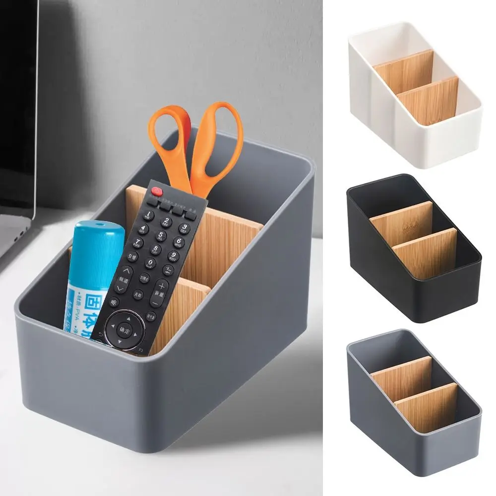 New 4 Grids Remote Controller Storage Box Cosmetic Storage Multifunction Living Room Organizer Plastic TV Remote Holder