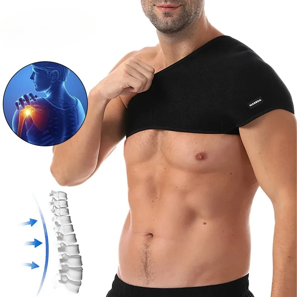 Adjustable Shoulder Guard Sports Shoulder Pads Stretching Pressurized Protective Gear Fitness Riding Weightlifting Unisex