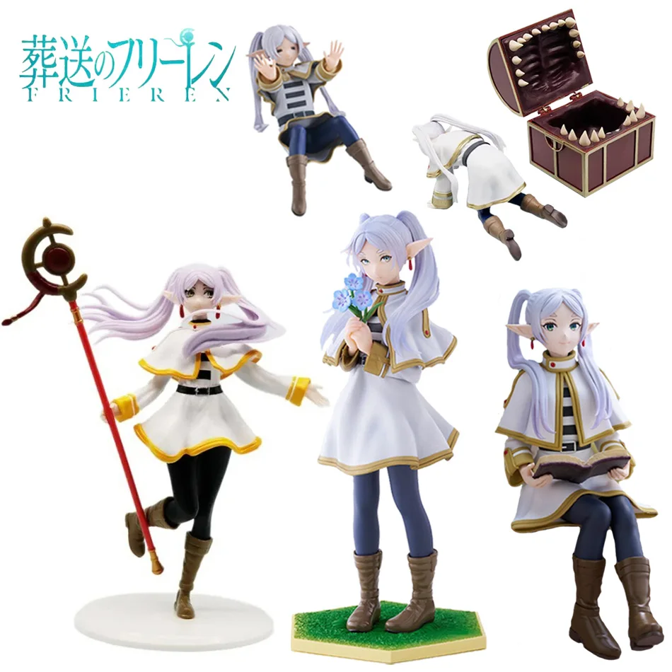 Figura de Anime Frieren: Beyond Journey's End de 14cm, tapón de fideos, figura de acción de Frieren, modelo de colección de figuras Luminasta Frieren