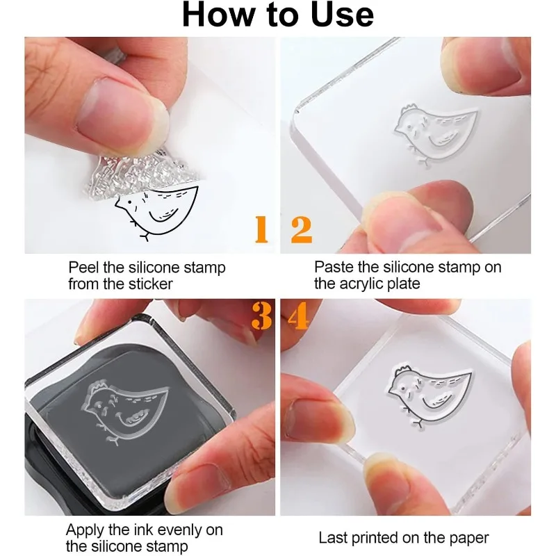 1Sheet Easter Clear Stamps Rabbit Wreath Egg Silicone Stamps Bunny Transparent Seal Stamps Film Frame Clear Stamp Seal for Paper — zdjęcie 4