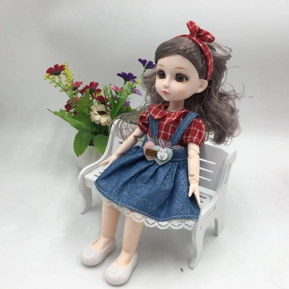 

Игрушки для дома, сферический шарнир, 32 см, кукла Bjd с одеждой, 3D глаза, 1/6, куклы Bjd, платье, милая шарнирная кукла, подарки для девочек