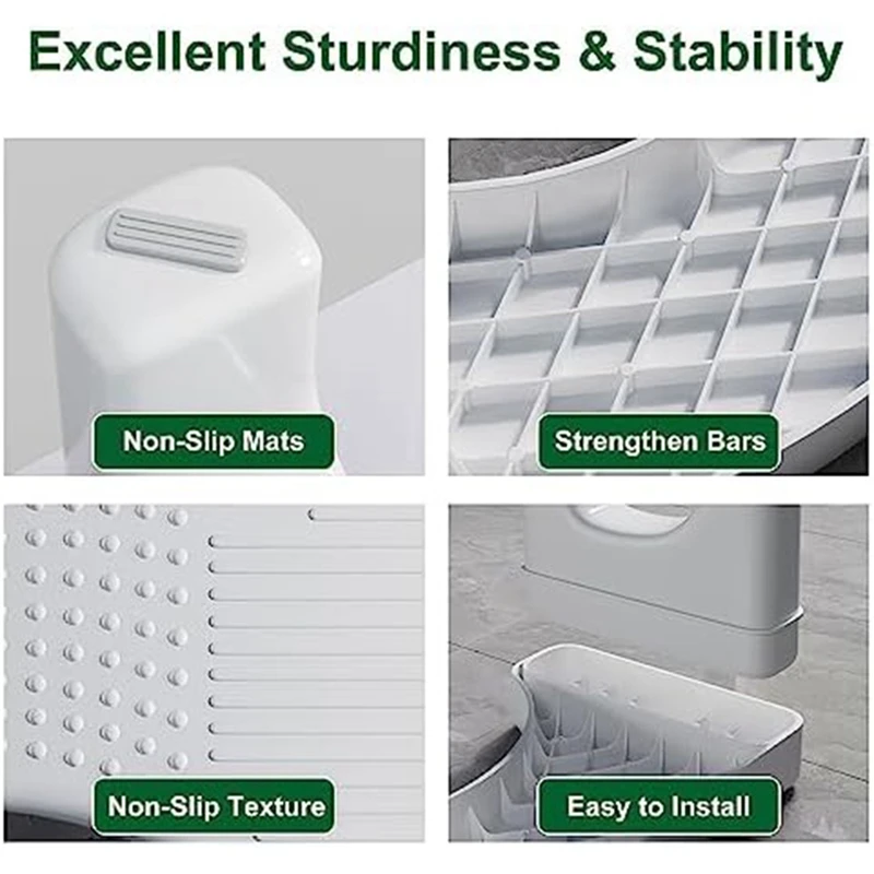 Portátil de plástico Squatting Toilet Stool, Adulto e infantil Cocô Stool, fácil de usar