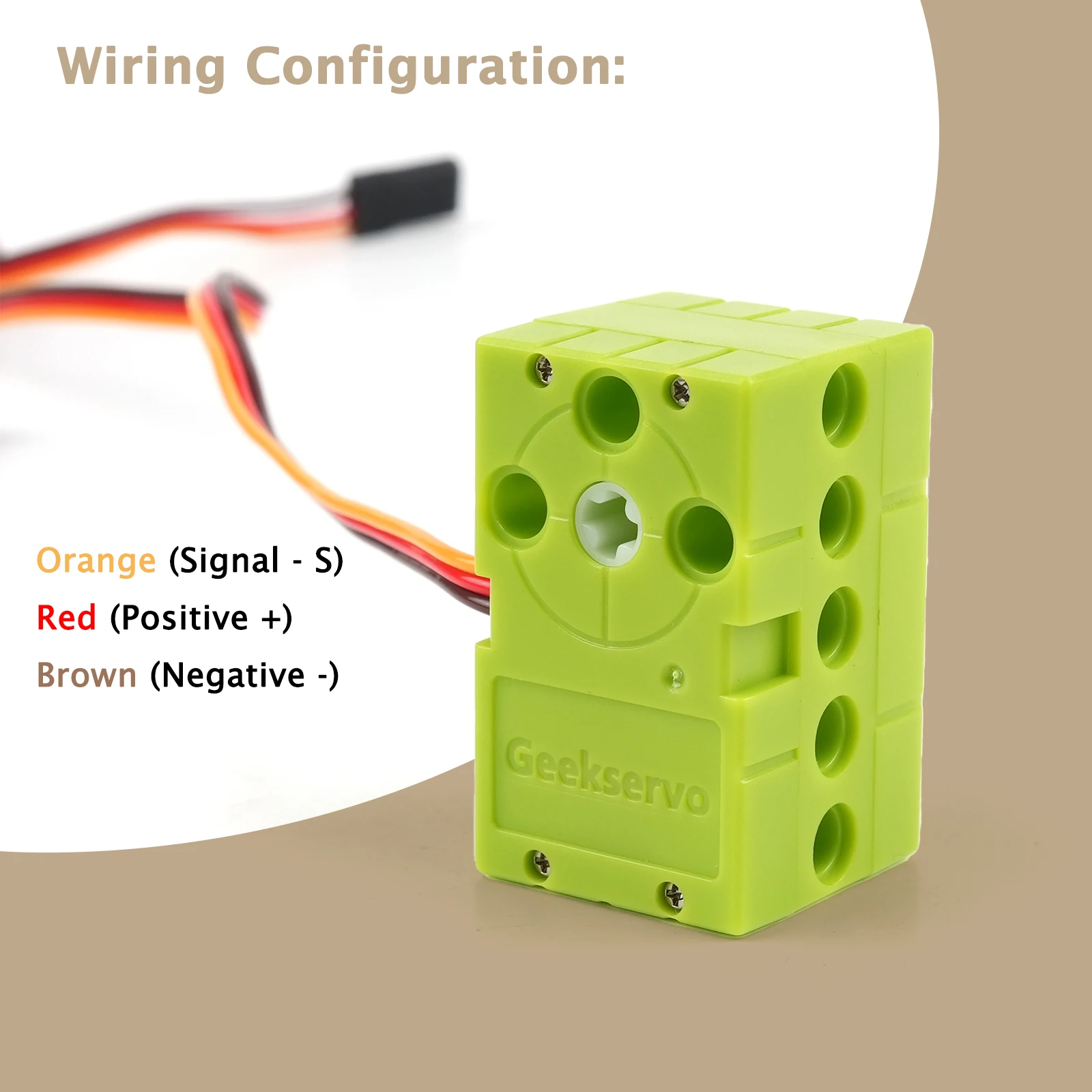 Geekservo rotación continua 0,7 kg Servo 360 grados adelante marcha atrás verde 4,8 V-6 V Control PWM Compatible con legoeds