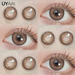 UYAAI 1 Pair Natural Colored Lenses for Eyes Brown Lenses Gray Contact Lenses Black Lense Colored Pupils for Eyes Korean Fashion
