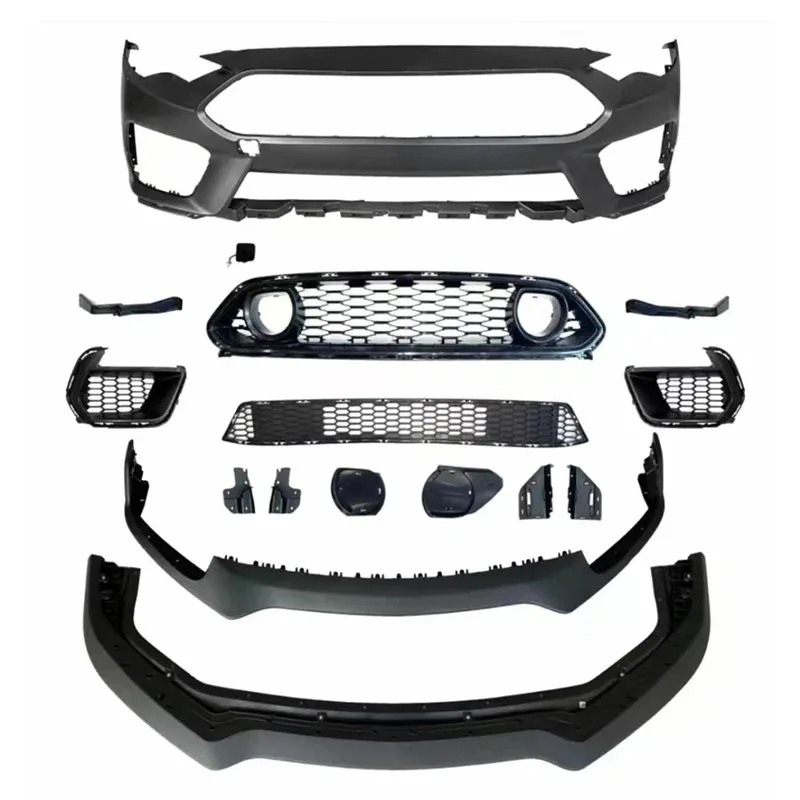 PP Body Kits for Mus Tang 2018 2019 2020 2021 2022 Update h 1 Front Bumper Rear Lip Body Kit