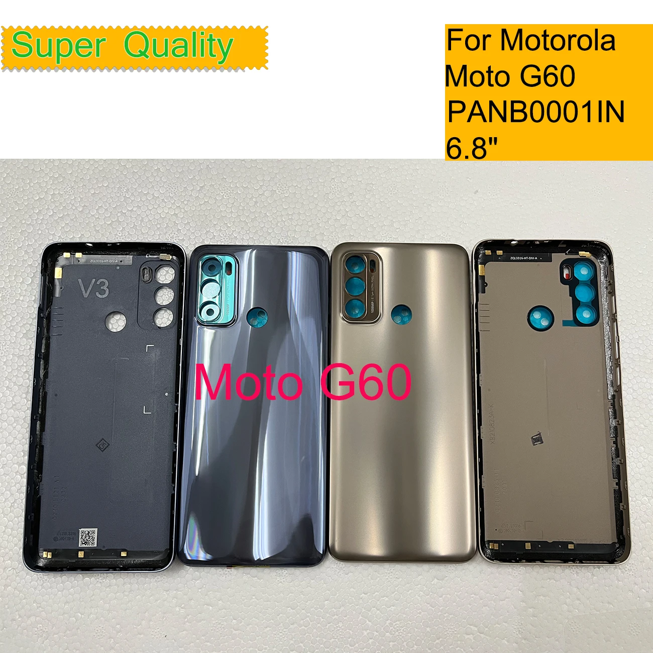 10Pcs/Lot For Motorola Moto G60 Housing Battery Back Cover Case Rear Door Chassis Shell Replacement