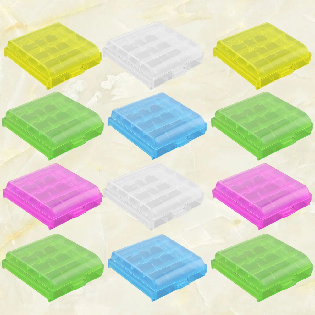 

20 Pcs Case Clear Storage Box Holder Desktop Rechargeable Batteries Boxes