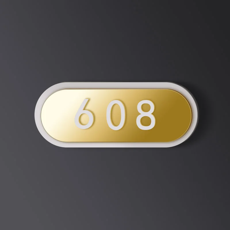 Acryl deurplaat met sticker of magneet, gepersonaliseerd 3D lasergesneden huisnummer voor huis, villa, winkel, kantoor, appartement, hotel