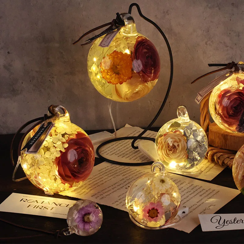 Harz Runde Kugel Kugel Silikon Form DIY Desktop Decor Handwerk Machen Kit Kristall Epoxy Nachtlicht Probe Hängen Halterung Form