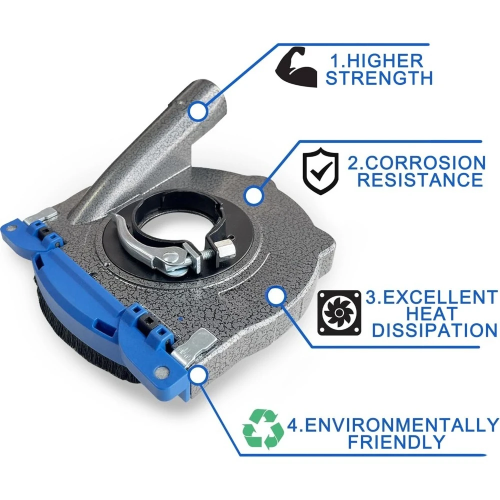 HERZO 125 مللي متر كفن غبار ألومنيوم لطاحونة الزوايا مع عجلة طحن 125 مللي متر #4