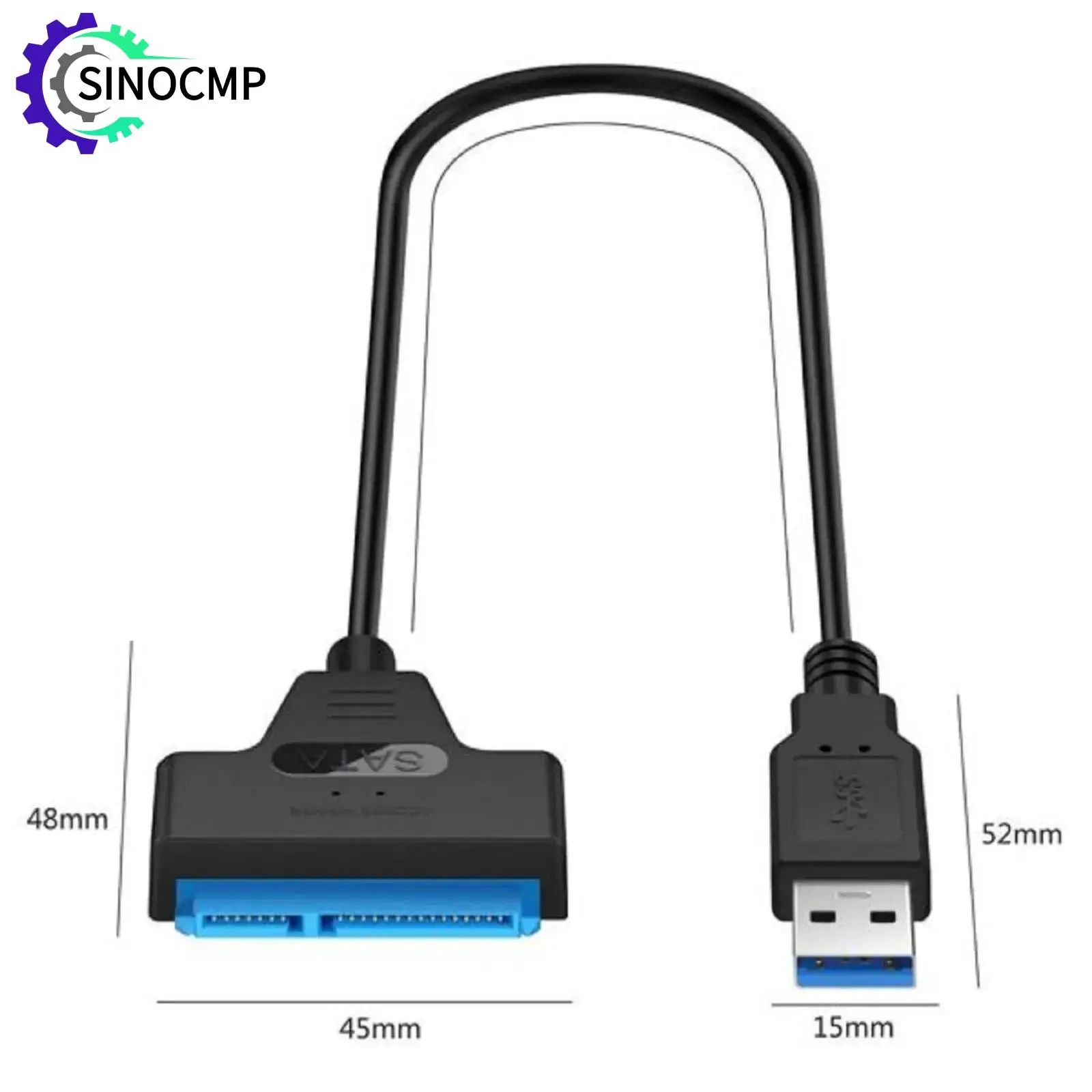 Up to 6 Gbps Sata to Usb 3.0 Adapter for 2.5 Inch Laptop Accessories HDD SSD SATA III Hard Drive 22 Pin Cable Computer Cables