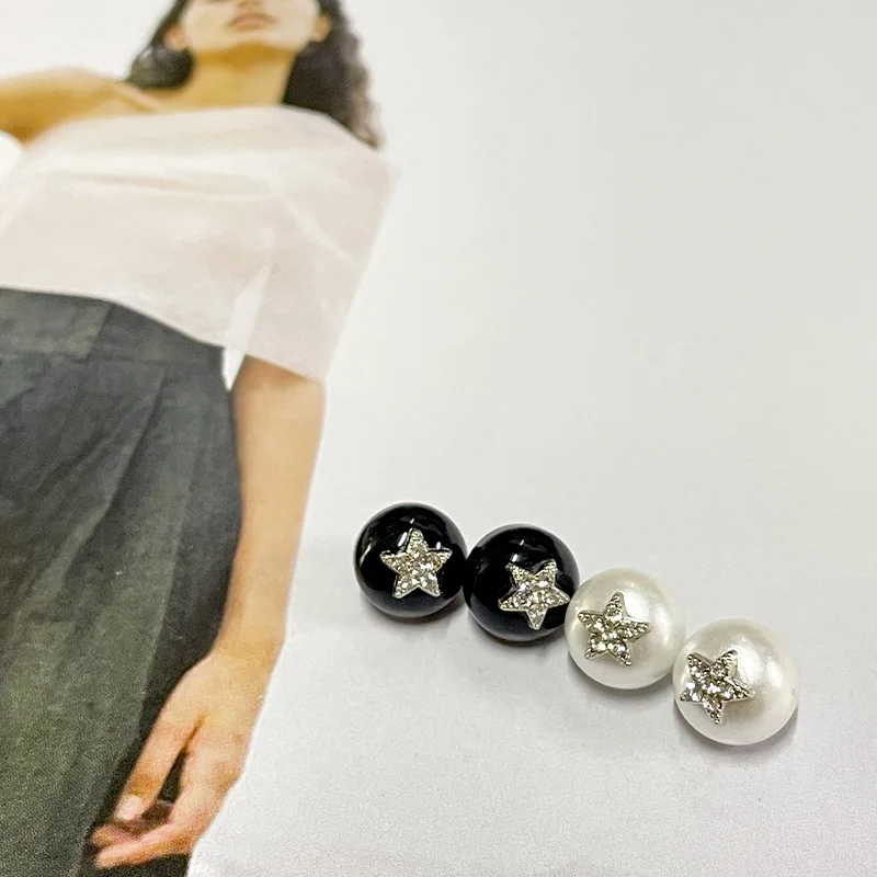 

Fashion 5pcs Metal Diamond Inlay Star Button Handmade DIY Knitting Sewing Supplies Clothing Decorate Accessories 10MM