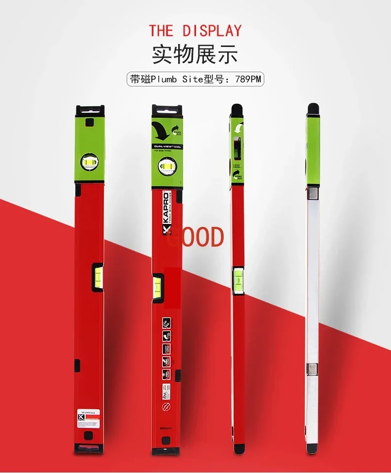 

Imported Thickened Aluminum Alloy Solid Magnetic Guiding Rule High Precision Drop-Resistant Decoration Horizontal Ruler