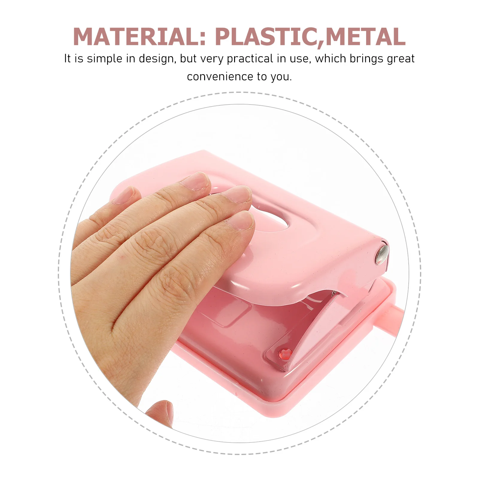 Adjustable Hole Puncher For Office Desktop 2-Hole Punch Tool Manual Paper Punch Binder Puncher Metal Plastic Durable Design