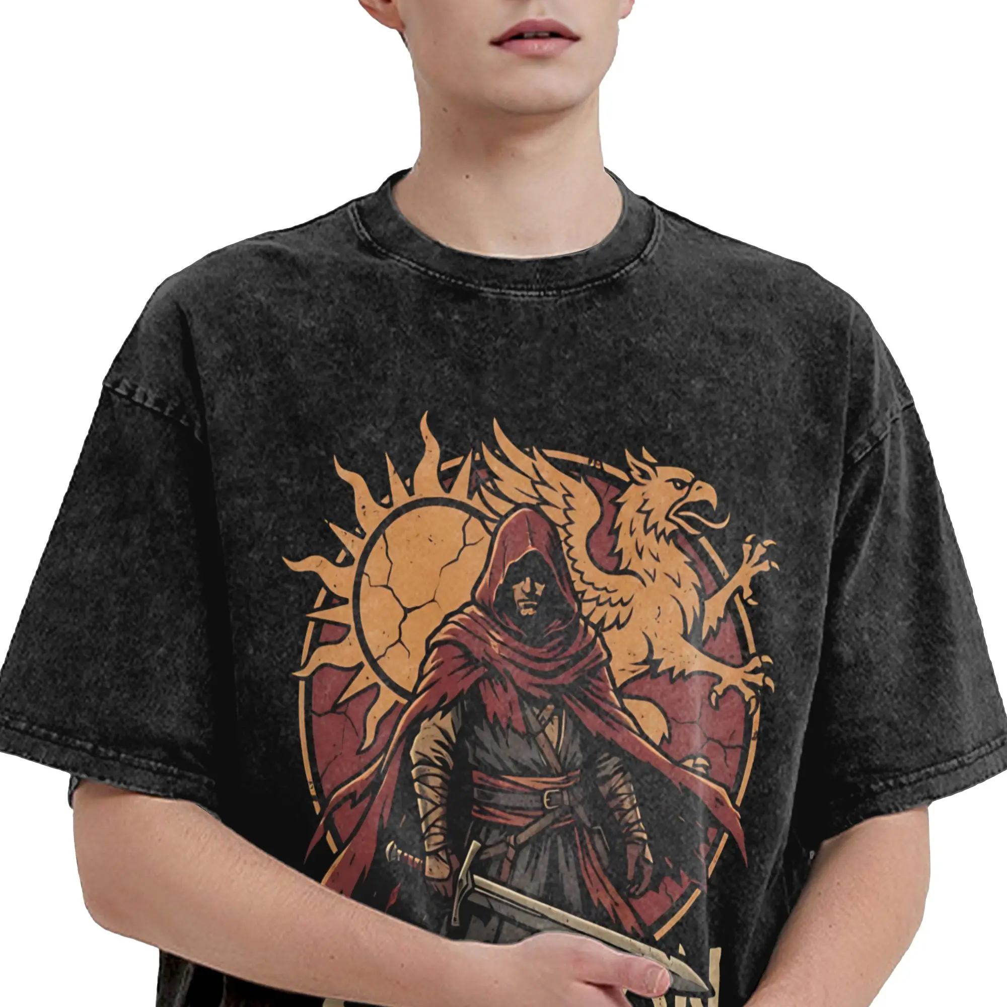 Pearl abyss crimson desert  Washed T Shirts Streetwear Hip Hop Fashion T-Shirts  Tee Shirt for Men Women Short Sleeve Oversize
